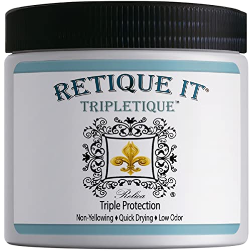 Retique It Tripletique Water-based Epoxy Alternative Extreme Sealer (16 Oz (Pint), 4 Clear Gloss) - color: 4 Clear Gloss, size: 16 oz (Pint)