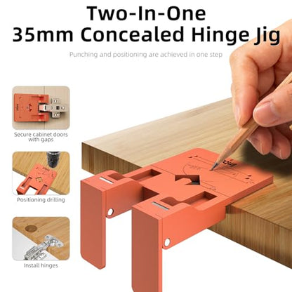 Imbot 2pcs Concealed Hinge Jig, 35mm Cabinet Door Hinge Installation Tool