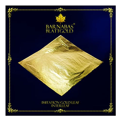 Barnabas Imitation Gold Leaf 100 Loose Sheets 6.3" for Crafts - size: 100 sheets, style: Imitation Gold Leaf