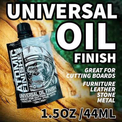 Atomic Finishes Classic Oil Finish – 1.5 oz | Premium Food-Safe Wood Oil - size: 1.5 Ounce