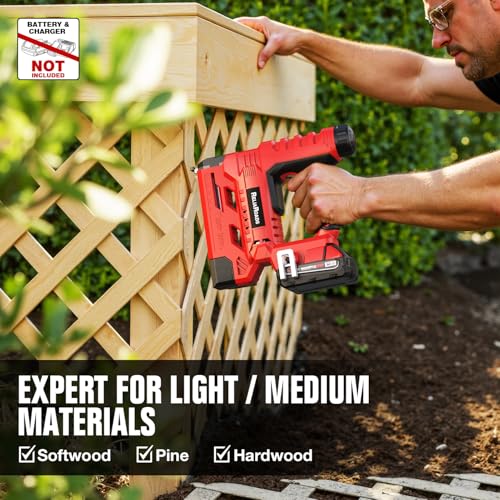 2-in-1 Cordless 18GA Brad Nailer & 1/4 Crown Stapler Compatible with Milwauke* Batteries(Tool Only) - Lightweight, 1600 Nails/Staples Included for DIY, Upholstery & Home Renovation
