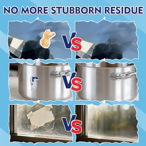 Adhesive Remover Spray, Car Sticker Remover Effortlessly Erase Multi-Surface Residue, Glue Remover for Tap, Decals, Glue, Chewing Gum, Label Remover with Strong Scraper & Towel