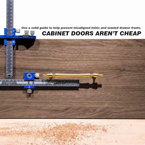 Cabinet Hardware Jig Tool Drawer Pull Jig Cabinet Handle Template Tool Jig - color: Blue-gray