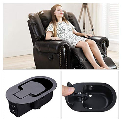 Recliner Replacement Parts(1 Sets), Recliner Cable Replacement Parts with Metal Release Pull Handle fits Ashley and Most Recliner Sofa, Exposed Cable Length 5.12Inch