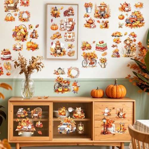 16 Pcs Fall Harvest Rub-On Transfers for Furniture & Crafts