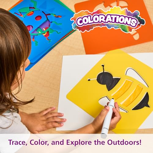 Colorations Garden Stencils, 12 Garden Designs, Made from Washable Plastic - style: Garden 12PK