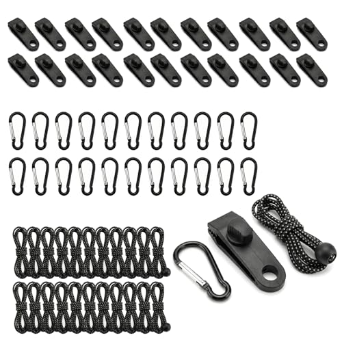 66 Pcs Tarp Clips Set