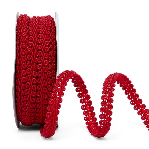 3/8" X 10 Yards Red Gimp Braid Trim - color: Red, size: 3/8" x 10 Yd