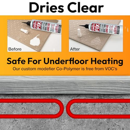 Floor-Fix Pro Injectafix - All in One Repair Kit for Loose/Hollow & Tiles Repair + Squeaky Wood, LVT & Laminate. Includes Anti- Clog Air-Tight Cap. Does NOT Require Caulk Gun - color: 1