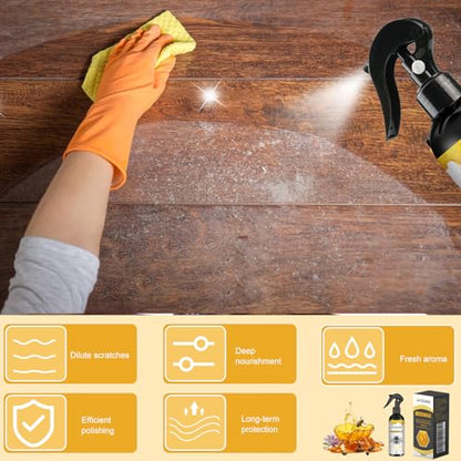 2Pcs Natural Beeswax Care Spray & Restorer, 2025 New Bees Wax Furniture Polish and Cleaner, Beeswax Furniture Polish for Wood, For Living Room, Kitchen, Leather and Furnitures Polishs - 120 ML