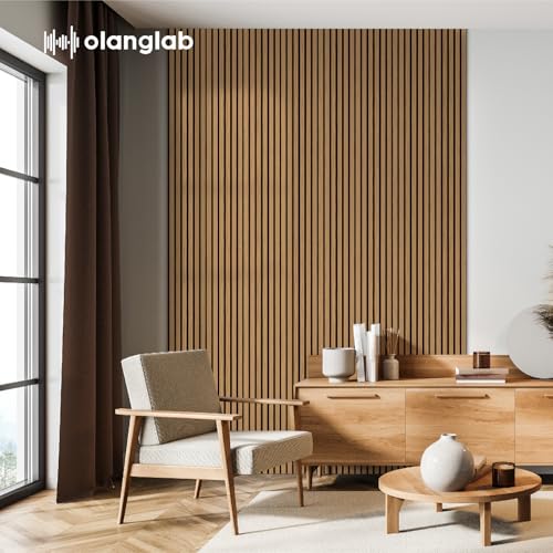 Olanglab Wood Panels for Wall 4Pack 94.5"x12.6" Cherry Toned - color: Cherry Toned