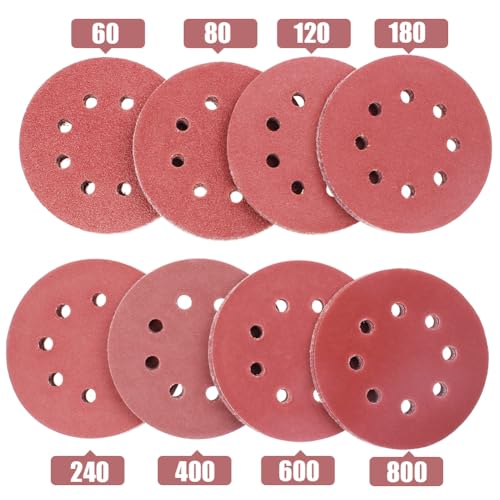 Drill Sanding Attachment, 80PCS 5 Inch Sanding Discs for Drill