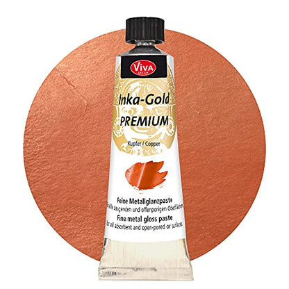Viva Decor Inka Gold Premium Gilding Wax (903 Copper, 1,41 oz) metallic acrylic paint - craft paint set - effect paints - craft paints acrylic sets - apply, polish - done! - Made In Germany - color: Copper