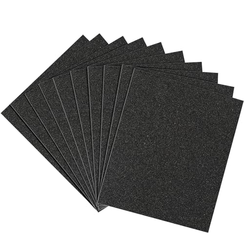Sandpaper 60 Grit, Wet Dry Sand Paper 9 x 11 Inch - size: 9 x 11 Inch, style: 60Grit