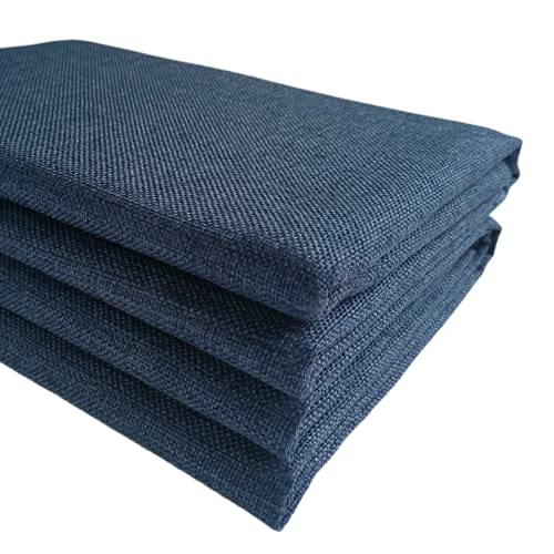 TinaKim Couch Upholstery Fabric Repair, Faux Linen Material, for Sofa Chair Seat (Navy Blue 17, 2 Yard (57x 72 inch)) - color: Navy Blue, size: 2 yard pre cut