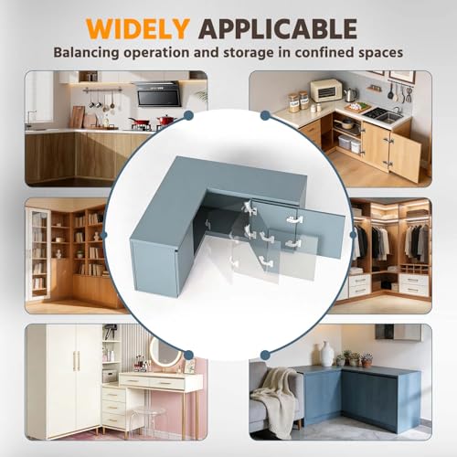 Lazy Susan Hinges Soft Close Cabinet Hinge 135° & 180° Full Overlay 8PCS - size: Full Overlay