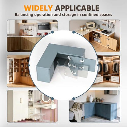 Lazy Susan Hinges Soft Close Cabinet Hinge 135° &180° Half Overlay 8PCS - size: Half-Overlay