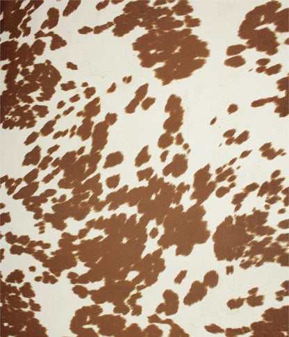 Suede Velvet Cow Print Fabric Udder Madness Upholstery 54" Wide Sold by The Yard (Bronze) - color: Bronze