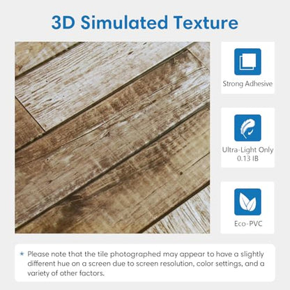 COMSTICKC 3D Faux Wood Wall Sticker Shiplap Peel and Stick, Not Real Wood - color: Raw Wood