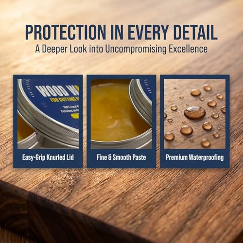 Natural Wood Wax -Wood Cutting Board Conditioner, 2.82 oz