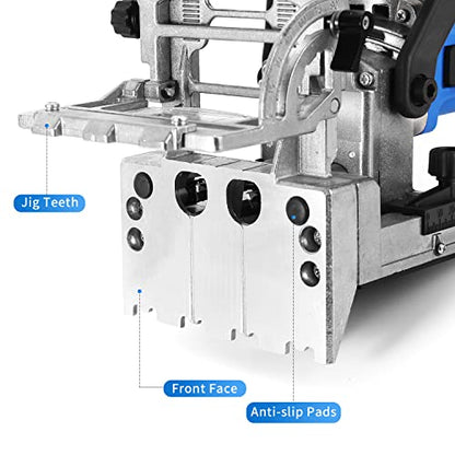 DJ710 Dual Spindle Dowel Jointer,Wood Dowels Joiner,with two 8mm and 6mm bits,Wooden Dowel Pins 80pcs,Biscuit Joiner
