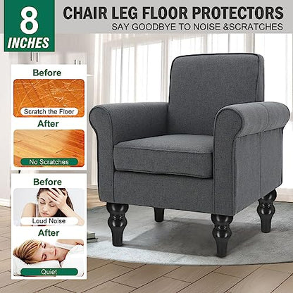 FoDau770 Rubber Wood Furniture Legs 8 Inch, Black Couch Legs, 4pcs - color: Black, size: 8 Inch