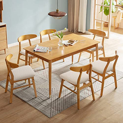 Fuloon Dining Chair Seat Covers Stretch Slipcovers, Set of 6, Beige - color: T-beige, size: Not Waterproof