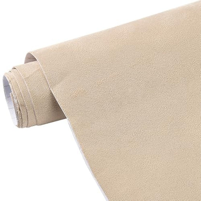 Suede Fabric Car Vinyl Wrap Sticker Sheet, 29.53"x60", Beige - color: Beige, size: 29.53" x 60"
