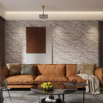 10PCS 3D Wall Panels Peel and Stick 3D Brick Wallpaper Peel and Stick Faux Stone Wall Panel Foam Brick Self-Adhesive Wallpaper (Rock,10pcs) - color: Rock, size: 10PCS
