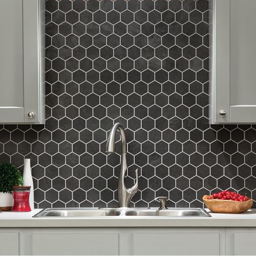 Aspect Peel and Stick Collage Tile in Autumn Night Hex (5-Pack) - color: Autumn Night Hex, size: 5 Pack
