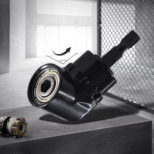 105 Degree Right Angle Drill Adapter 1/4 Inch Hex Bit Driver Attachment - color: Black, size: 1 Pcs