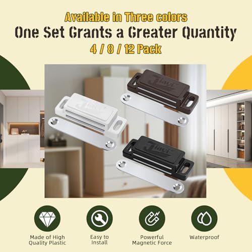 Door Magnet Latch Jiayi Cupboard Magnetic Wardrobe Catch - color: White
