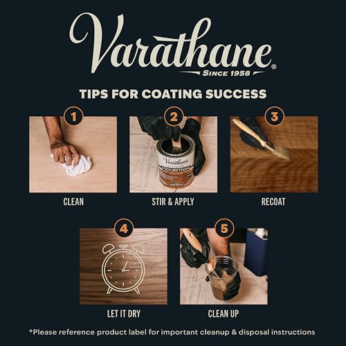 Varathane Semi-Gloss Interior Polyurethane - size: Half Pint (Pack of 1), style: Semi-Gloss