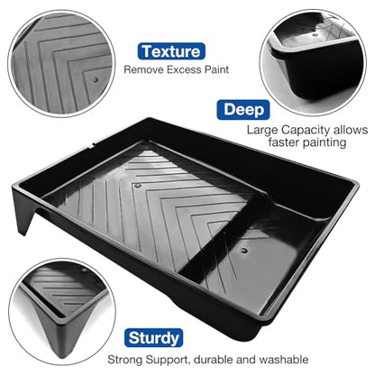 Great Andrew 4-Pack 9-Inch Paint Tray Liners, 2 Paint Trays with 2 Liners - size: 4 Pack, 9 Inch