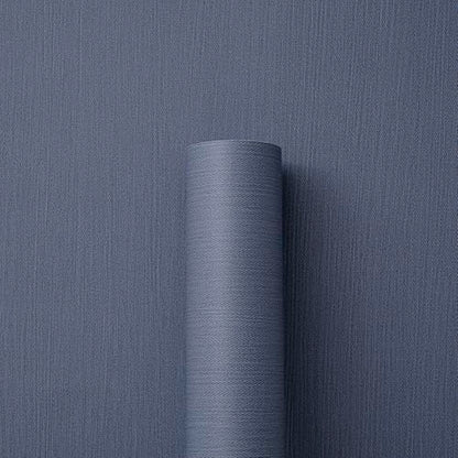 Haimin Fabric Wallpaper 24" x 393" Peel and Stick Textured Contact Paper - color: Blue