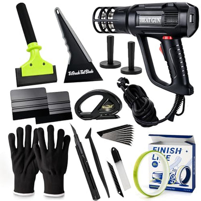 NEWISHTOOL Vinyl Wrap Tool Kit Window Tint Tools 110V Heat Gun 16FT Cord