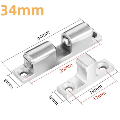 2Pcs Cabinet Door Catch, Solid Stainless Steel Adjustable Ball Tension Roller Catch Cabinet Door Double Ball Tension Catch with Screws for Ship Yacht RV (34MM) - size: 34MM