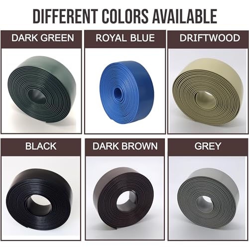 KOMORAX 200ft Long 1.5" Wide Vinyl Chair Strapping. Repair & Replacement Matte Finish.for Patio Outdoor Lawn Garden Durable Attractive (Dark Brown) - color: Dark Brown