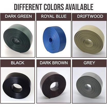KOMORAX 200ft Long 1.5" Wide Vinyl Chair Strapping. Repair & Replacement Matte Finish.for Patio Outdoor Lawn Garden Durable Attractive (Dark Brown) - color: Dark Brown