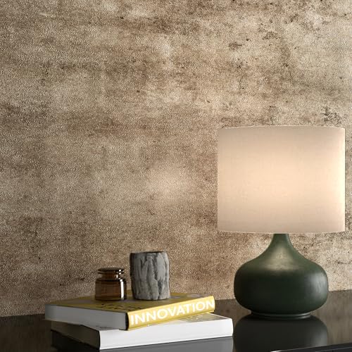 FunStick Brown Concrete Wallpaper Peel and Stick Textured Grunge Metallic Accent Wall Paper for Bedroom Bathroom Self Adhesive Removable Concrete Contact Paper for Walls Countertops Waterproof 15.8x80 - size: 78.8" x 15.8"