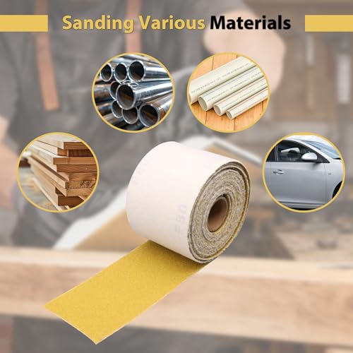 2-3/4 Inch Hook and Loop Longboard Sandpaper Roll, 25 Yards