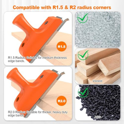Edge Banding Trimmer 3-in-1 - Heavy Duty Woodworking Tool with Steel Blades