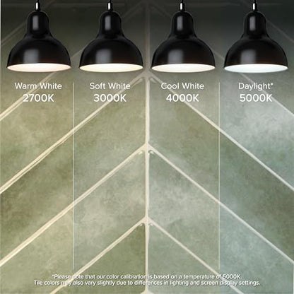 SMART TILES Peel and Stick Backsplash - 5 Sheets of 11.43" x 9" - 3D Adhesive Peel and Stick Tile Backsplash for Kitchen, Bathroom, Wall Tile - color: Solna Green