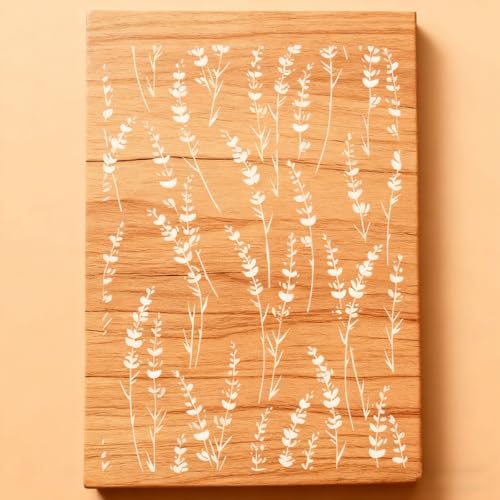TIAMECH A4 Reusable Thin Grass Leaves Stencil for Painting - style: Thin Grass