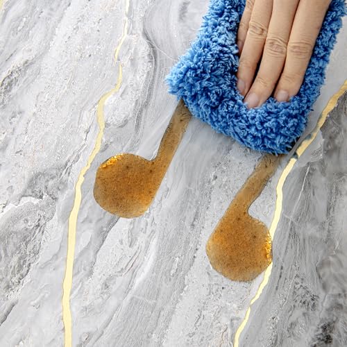 Haimin 3D Wall Panels Peel and Stick Marble Tile Look 10 Pack Waterproof - color: Gray Gold-06
