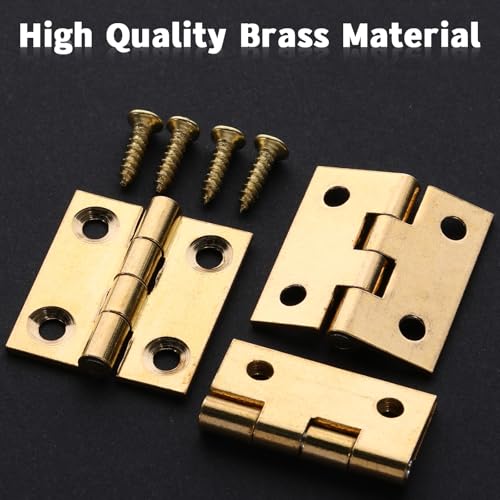 8 Pcs Small Hinges for Wooden Box, Mini Hinges for Jewelry Box