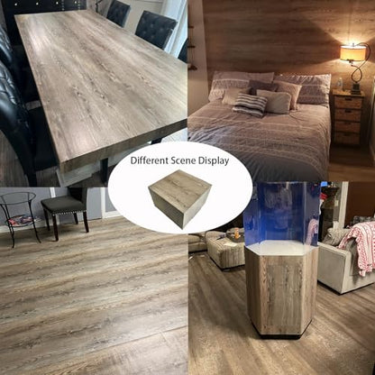 GloryTik Grey Brown Wood Grain Contact Paper Faux Wood Peel and Stick Wallpaper Wood Removable Self Adhesive Waterproof Wallpaper 78.7"X17.7" - color: Grey Brown, size: 17.7" x 78.7"