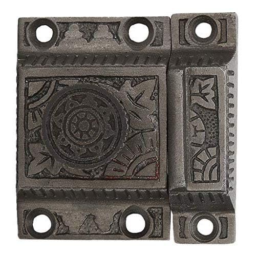 A29 Cabinet Latch, Cast Iron, Windsor Design, Antique Iron Finish - color: Antique Iron-A