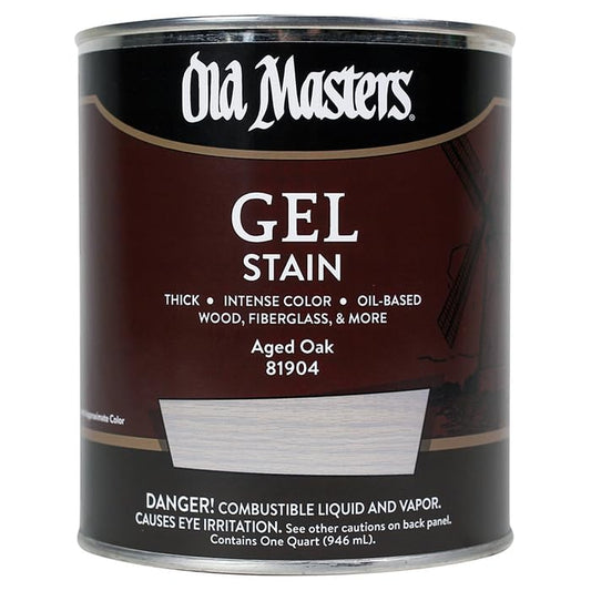 4-Pack of 1 qt Old Masters 81904 Aged Oak Gel Stain Oil-Based Stain - color: Crimson Fire, size: 1 Quart (Single)