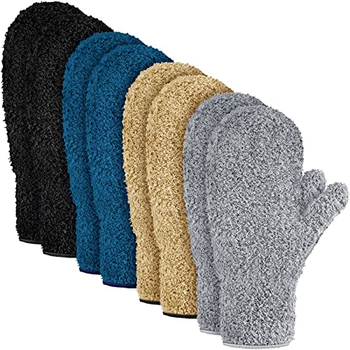 Bencailor 4 Pair Microfiber Dust Mitt, Black, Dark Blue, Khaki, Gray - color: Black, Dark Blue, Khaki, Gray